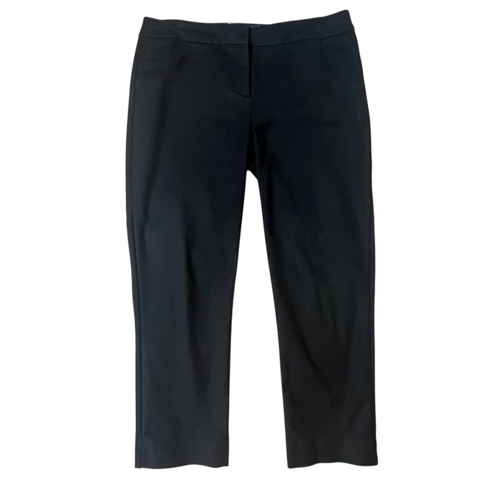 Boden Women's Size 12R Cotton Blend Black Richmond Mid-Rise Straight Leg Career